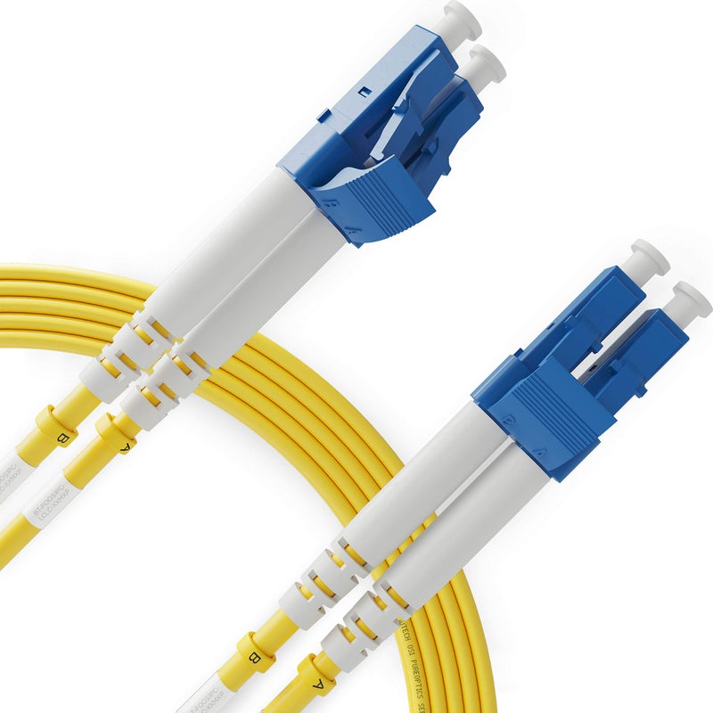 BEYONDTECH 20m (65.6ft) LC to LC Fiber Patch Cable â€“ UPC Single-Mode Duplex Fiber Optic Cable â€“ 9/125Âµm core, Compatible with OS1 & OS2 â€“ LSZH PUREOptics Series - Image 1